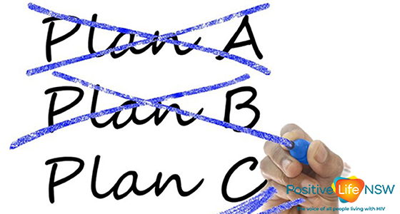 Plan A, Plan B, Plan C. The first two are crossed out. Leaving Plan C